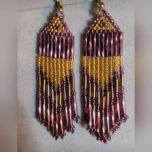 Beautiful Genuine Indian Handmade beaded earrings